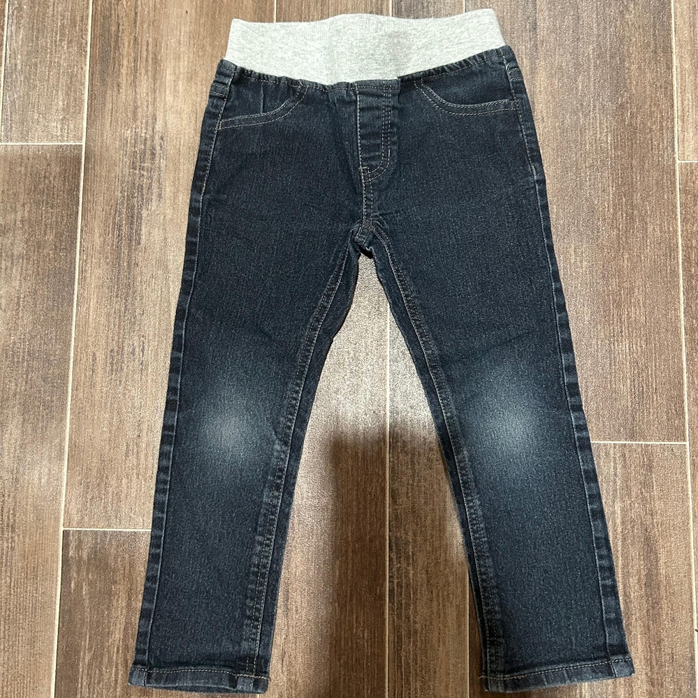 Stylish Kids Denim Jeans with Gray Waistband